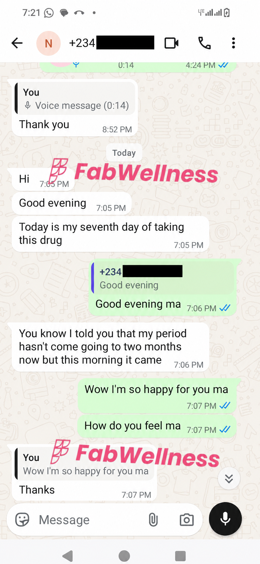 Customer WhatsApp testimonial 3